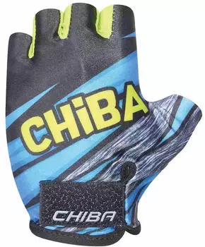 Chiba Fahrrad Handschuhe kurz blau gelb 2024