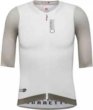 Castelli Corretto Short Sleeve Jersey ivory/clay-black