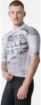 Castelli Stratus Logo Kurzarm-Radtrikot (4526018-001) wei&szlig;/grey smoke