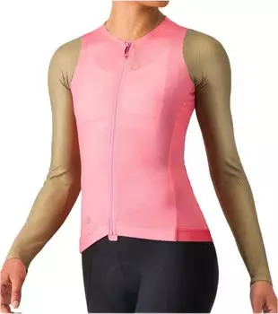 Castelli Corretto Langarmtrikot rosa giro / elmwood