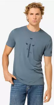 Super Natural Vintage Bike T-Shirt (SNMP01187) stormy weather/foggy blue/blueberry