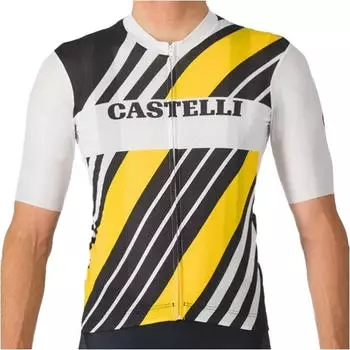 Castelli Heritage Trikot kurzarm schwarz/wei&szlig;/gelb (Herren) (4525018-101)