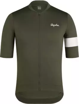 Rapha Core Trikot kurzarm dark green/white (Herren) (COR05XX-DDW)