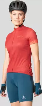 Odlo The Essential Print Trikot kurzarm american beauty/cayenne (Damen) (411961-30847)