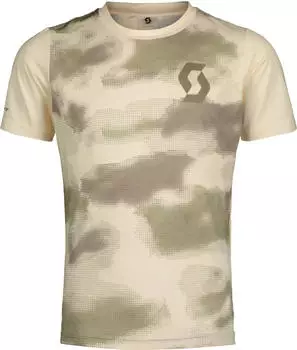 Scott Trail Vertic 10 Trikot kurzarm cotton white/hay green (Junior) (414362-8009)