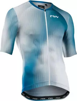 Northwave Blade Trikot kurzarm wei&szlig;/blau (Herren) (89251159-150)