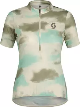 Scott Endurance 10 Trikot kurzarm cotton white/miami green (Damen) (421389-8014)