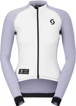 Scott RC Pro Warm LS-Remix Trikot langarm cotton white/heather purple (Damen) (423694-8182)