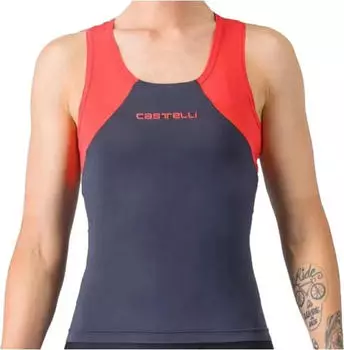 Castelli Sole Top Trikot &auml;rmellos twilight blue/hibiscus (Damen) (4525055-456)