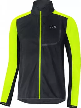 Gore Wear C3 Windstopper Fahrradjacke black/neon yellow (Herren) (100274-9908)
