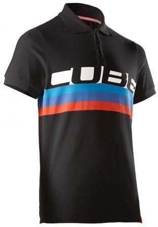 Cube Polo Shirt Stripes schwarz