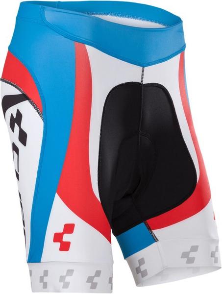 Cube Teamline WLS Radhose kurz weiß/schwarz/blau/rot