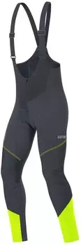 Gore C3 Windstopper Thermo Bib Shorts Mens black/neon yellow