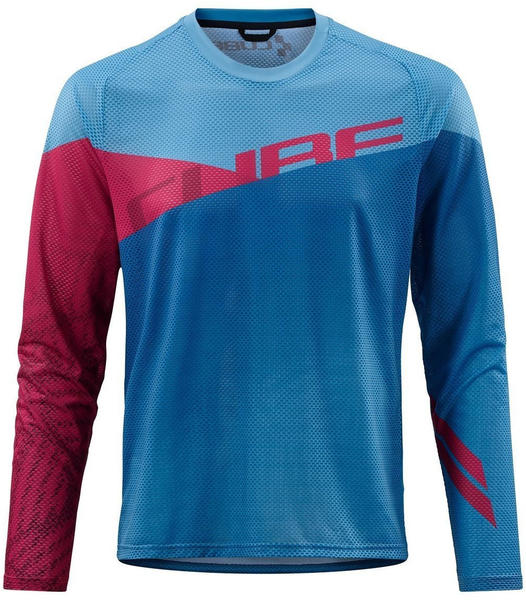 Cube Edge Rundhalstrikot langarm Herren blue-pink