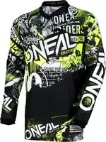 Oneal E004-424, Oneal Element Attack Motocross Jersey Schwarz Gelb male