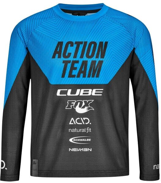 Cube Junior X Actionteam L/S Jersey Kids black'n'blue (2021)