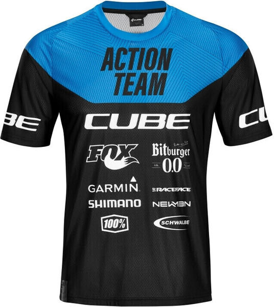 Cube Edge X Actionteam Jersey S/S Men black'n'blue (2021)