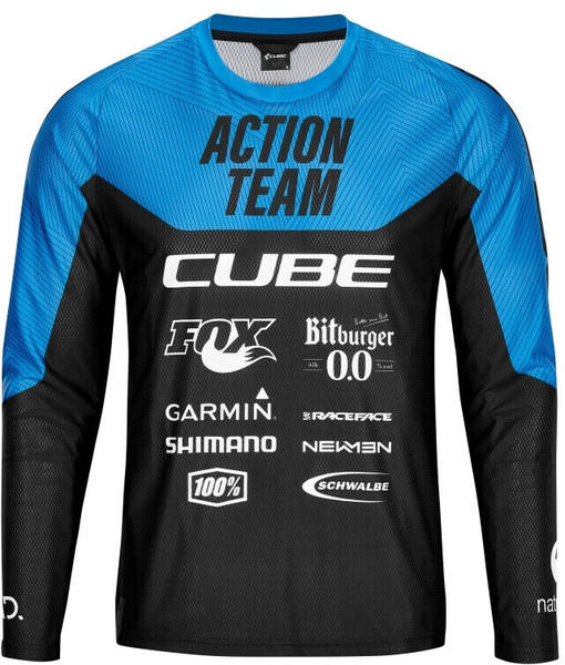 Cube Edge X Actionteam Jersey L/S Men black'n'blue (2021)