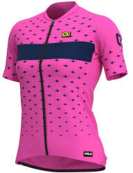 Alé Cycling PRR Stars Short Sleeve Shirt Women (2021) fluo pink/navy blue