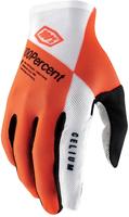 100percent 841269166645, 100percent Celium Gloves Orange S Mann Fluo Orange / White