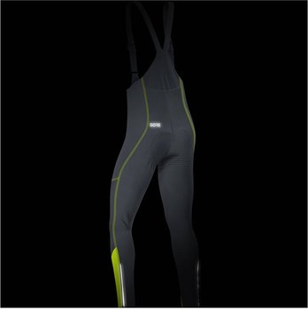 Gore C3 Windstopper Thermo Bib Shorts Men black/neon yellow
