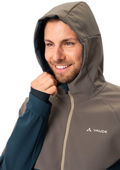 VAUDE Men's Qimsa Softshell Jacket coconut/dark sea – Hervorragender Wetterschutz und Thermoeigenschaften