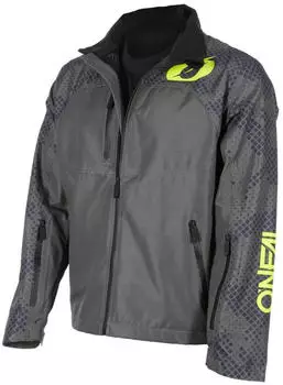 O'Neal Shore Rain Jacket Men gray/neon yellow