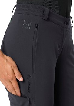 VAUDE Yaras 3/4 Hose Women black – Funktionales Lagenprinzip für wechselnde Wetterbedingungen