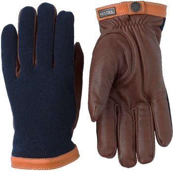 Hestra Deerskin Wool Tricot Glove (navy/chocolate)