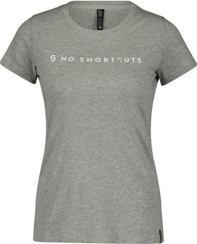 Scott Tee W's No Shortcuts SS light grey melange