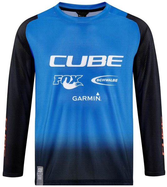 Cube Vertex Rookie X Actionteam Kinder Fahrrad Trikot lang schwarz/blau (2023)