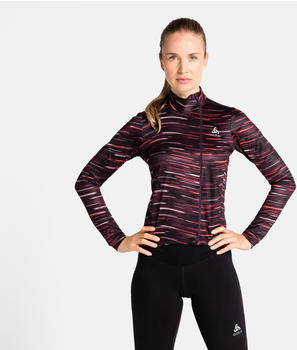 Odlo Mid Layer Full Zip Zeroweight Ceramiwarm winetasting