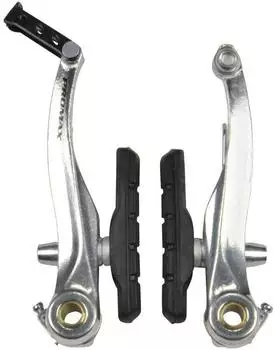 Fischer V-Brake Bremsk&ouml;rper Set vorne & hinten, 2 St&uuml;ck inkl. Bremsschuhe (85202)