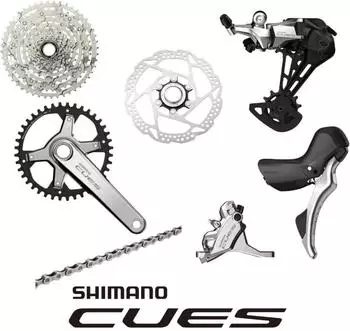 Shimano CUES U6000 "Polished Silver Edition" Dropbar-Gruppe 1x10 (U6000)