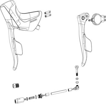 SRAM Brake Lever Assembly Left For Red Etap Disc Axs Schwarz