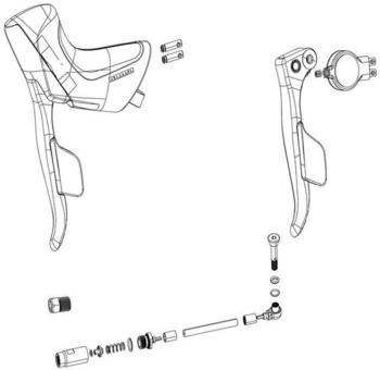 SRAM Dual Command Apex Etap Axs Disc Right Brake Lever With Electronic Shifter Without Clamp Silber