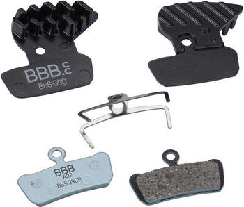BBB Disc Brake Pad Disc Stop Cool fin, organic w/cooling fins comp. Avid XO Trail schwarz/steelblau