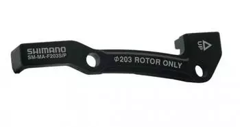 Shimano Postmount Adapter F&uuml;r Bremssattel Der Vorderen Scheibenbremse 203 mm Black