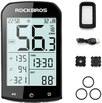 Rockbros Fahrradcomputer Kabellos GPS wasserdicht Tachometer und Kilometerz&auml;hler