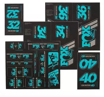 Fox Racing Shox Heritage Fork and Shock Decal Kit Aufklebersatz (803-01-364) grü