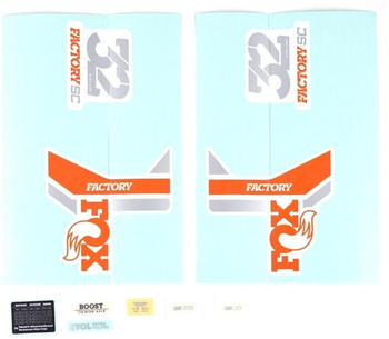 Fox Racing Shox Fox Aufkleber Set für 32 SC F-S orange/white gloss