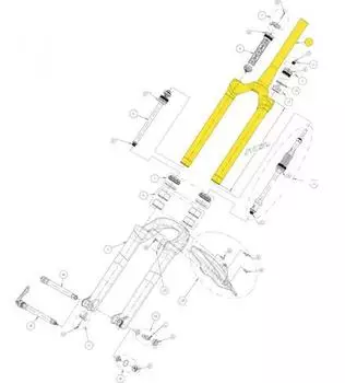 Manitou Standrohreinheit für Machete (ab 2021) 29 Zoll Mattschwarz