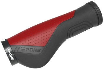 T-one Griffe Ripple Ergo schwarz/rot,130mm, 1x Schraubensicherung