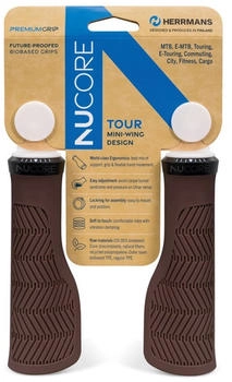 Herrmans Griffe Nucore Tour Wave 130mm, Ø 22mm, braun DD47 BL+BR