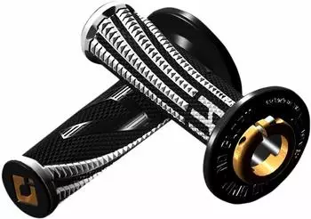 ODI Schwarz Weiß Emig2 Pro Lock On V2 Mx-Lenkergriffe Paar (One Size, Schwarz)