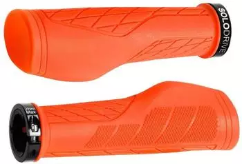 LuxusKollektion Fahrradgriffe ergonomisch, Single Lock-on, Gummi, orange, 22,2mm