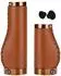 LuxusKollektion Fahrradgriffe ergonomisch, Leder, braun, 22mm (Doppelverschluss)