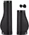 LuxusKollektion Ergonomische Fahrradgriffe Aluminium, schwarz, Doppelverschluss, 22mm