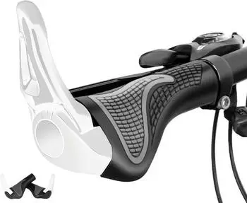 LuxusKollektion Fahrradgriffe ergonomisch, rutschfest, Gummi, 22,2mm, wei&szlig;