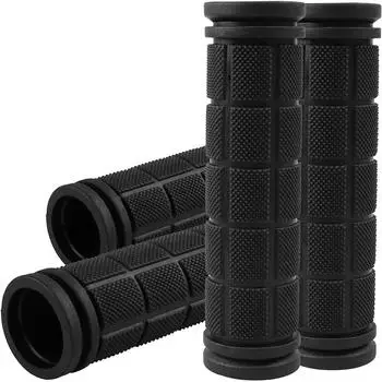 LuxusKollektion Fahrrad-Lenkergriffe ergonomisch 22,2mm 120mm Anti-Rutsch Gummi, schwarz